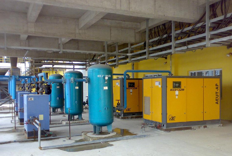 【華潤(rùn)水泥（上思）有限公司】12臺(tái)AED-132W(水冷式)艾能空壓機(jī)使用現(xiàn)場(chǎng)